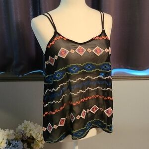 Mona B sheer tank top